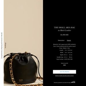 Khaite Small Aria Bag in Black